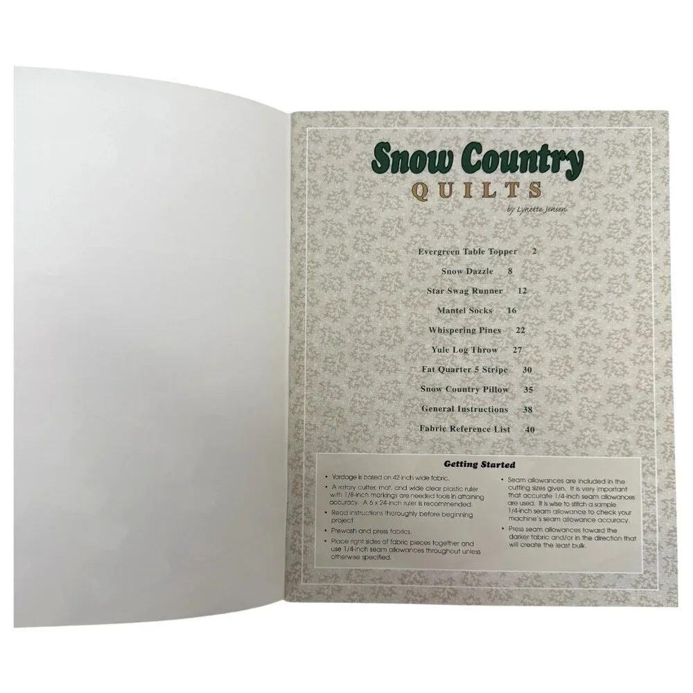 2003 Thimbleberries Snow Country Quilt Pattern Book Lynette Jensen BK250 Pattern